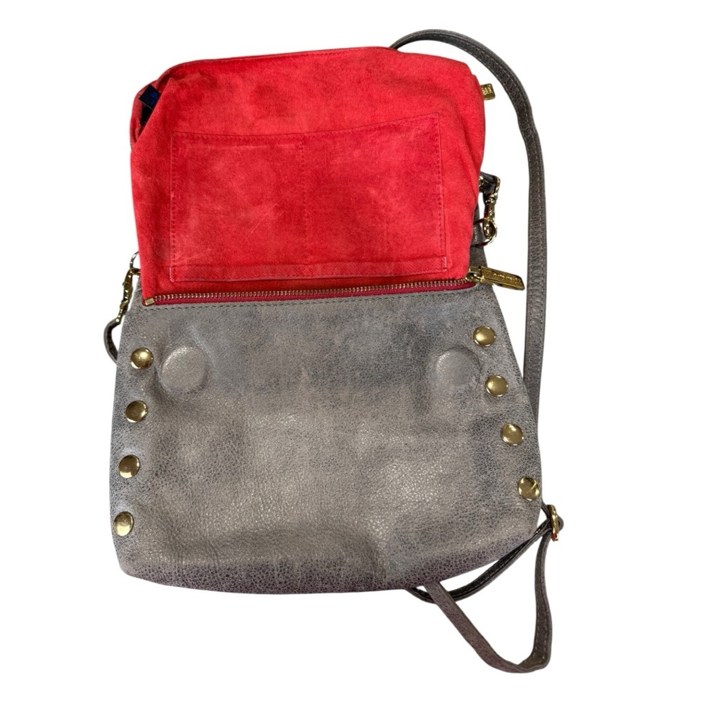 Hammitt VIP Medium Luxury Pewter Leather Crossbody Shoulder Bag - Picture 11 of 15